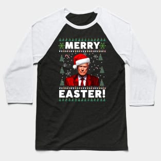 Funny Joe Biden Merry Easter Ugly Christmas Baseball T-Shirt